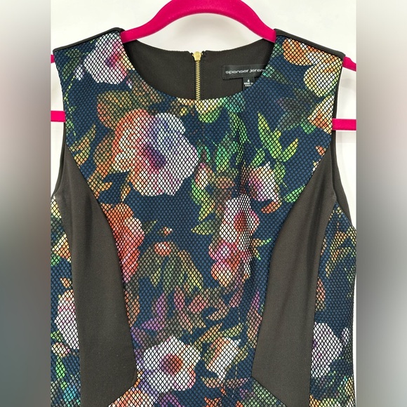 Spenser Jeremy Unique Netted Floral Sleeveless Dress - Picture 4 of 5